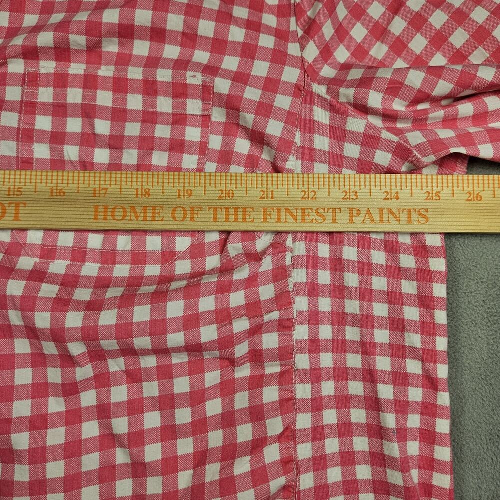 Croft & Barrow Button Down Shirt Womens Plus Size 2X Pink Checked Gingham Casual - Picture 10 of 12